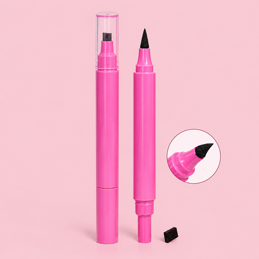 Double-Ended Pink Eyeliner Pen – Fine Tip Eye Makeup Tool