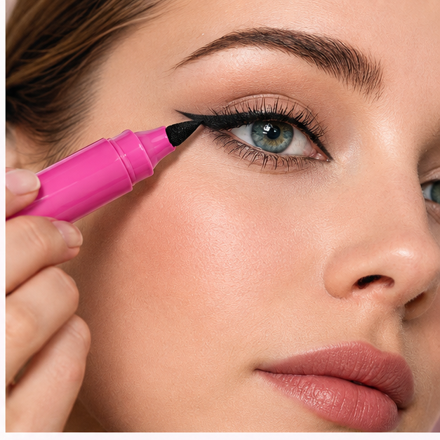 Double-Ended Pink Eyeliner Pen – Fine Tip Eye Makeup Tool