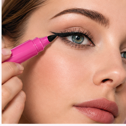 Double-Ended Pink Eyeliner Pen – Fine Tip Eye Makeup Tool