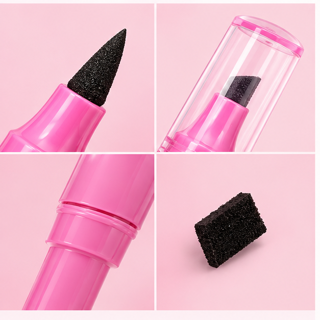 Double-Ended Pink Eyeliner Pen – Fine Tip Eye Makeup Tool