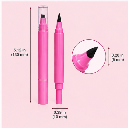Double-Ended Pink Eyeliner Pen – Fine Tip Eye Makeup Tool